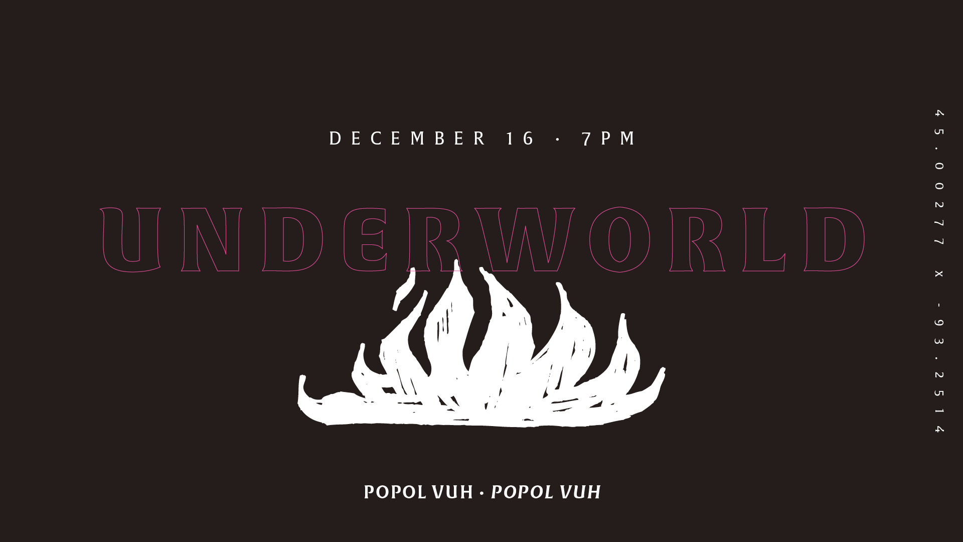 Cover image of second event, Underworld