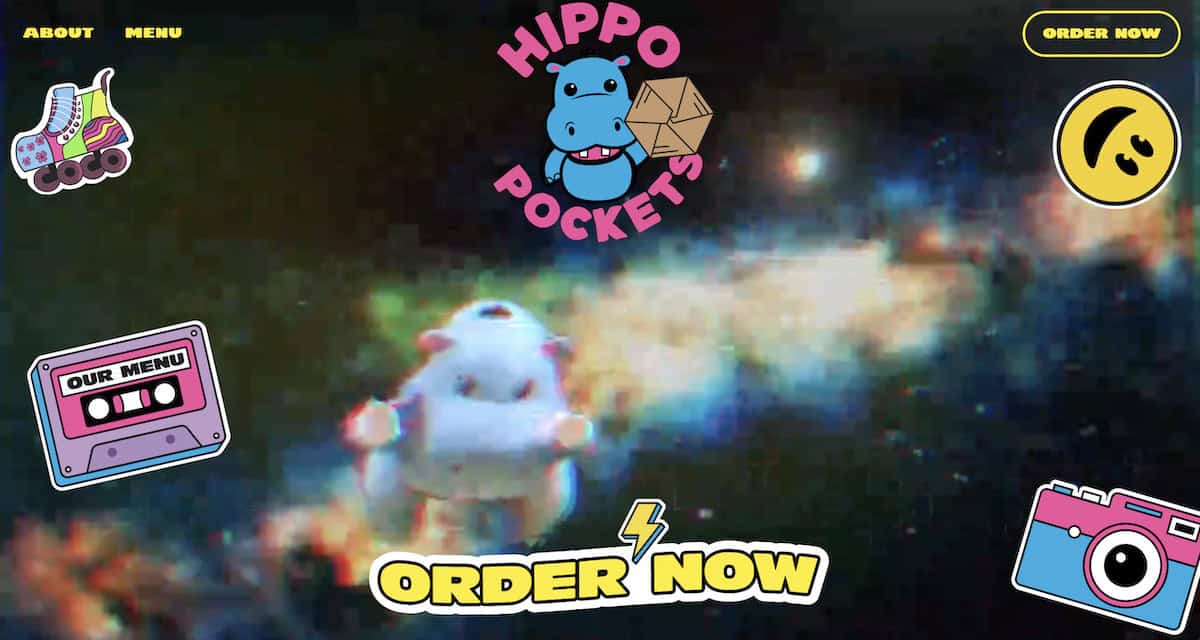 Screenshot of Hippo Pockets Website