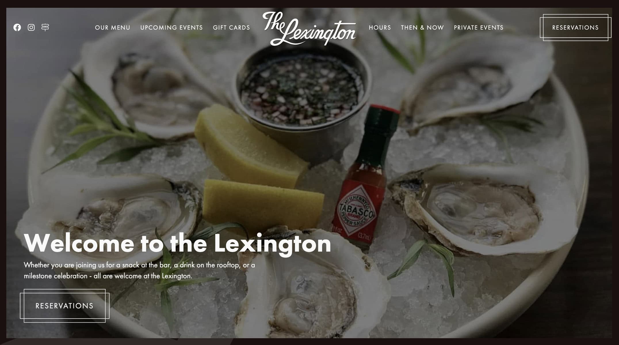 Screenshot of The Lexington Website